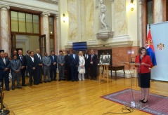 10 November 2015 National Assembly Speaker Maja Gojkovic opens photo exhibition “Serbian Military Cemetery in Algeria – Dely Ibrahim”